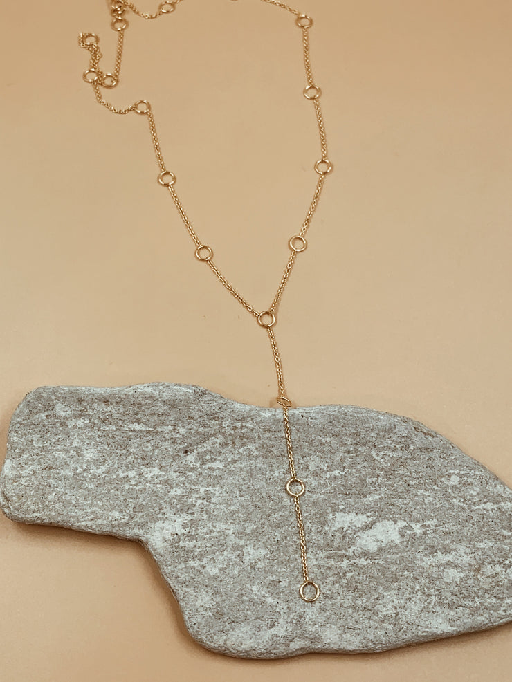 Time Loop Full Link Lariat Chain | 18kt Solid Gold