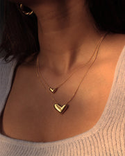 Small Intuitive Abstract Heart Necklace