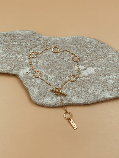 Time Loop Toggle Bracelet | 18kt Solid Gold