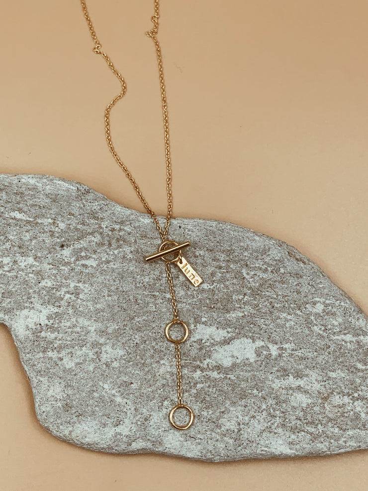 Time Loop Toggle Lariat Chain | 18kt Solid Gold