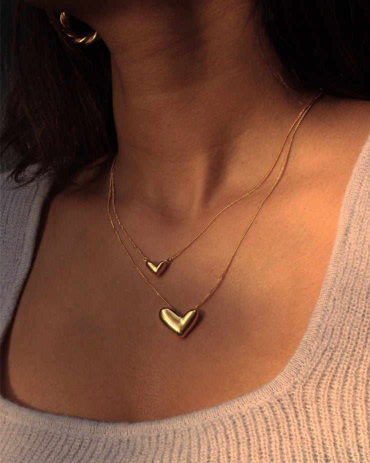 Big Intuitive Abstract Heart Necklace
